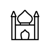 ilustração de contorno de vetor de ícone de sinagoga religiosa