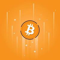 troca de bitcoin. tecnologia blockchain. bitcoin para a lua vetor