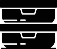 ícone de glifo de caixa de entrega de comida vetor
