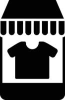 ícone de glifo de compras online vetor