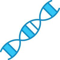 linha de DNA cheia de azul vetor