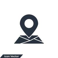 ilustração em vetor local ícone logotipo. modelo de símbolo de mapa para coleção de design gráfico e web