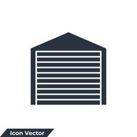 ilustração em vetor garagem ícone logotipo. modelo de símbolo de garagem de serviço de carro para coleção de design gráfico e web