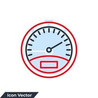 ilustração em vetor logotipo ícone velocímetro. modelo de símbolo de indicador de velocidade para coleção de design gráfico e web