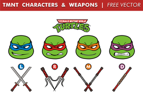 TMNT Characters & Weapons Free Vector
