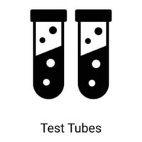 ícone de linha de tubo de ensaio isolado no fundo branco vetor