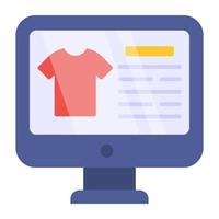 ícone de design moderno de compras online vetor