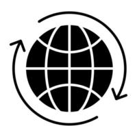 ícone de download premium da atualização global vetor