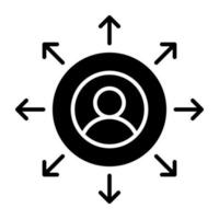 um ícone de design moderno da rede do usuário vetor