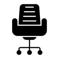 um ícone de design exclusivo de cadeira giratória vetor