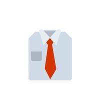 gravata vermelha e gola da camisa. roupas de negócios vetor