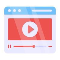 ícone de design moderno de vídeo na web vetor