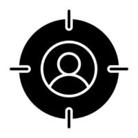 um design de ícone de destino do usuário vetor