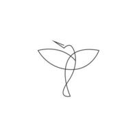 design de logotipo de ícone de beija-flor vetor