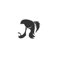 logotipo de ícone de estilo de cabelo masculino vetor