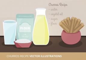 Ilustração vetorial da receita de Churros vetor