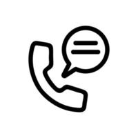 vetor de ícone de telefonema. ilustração de símbolo de contorno isolado