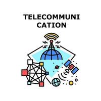 ilustração em vetor ícone de telecomunicações