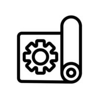 instrução para aplicar o ícone vetorial. ilustração de símbolo de contorno isolado vetor