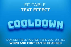 efeito de texto cooldown, fácil de editar vetor