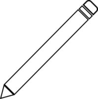 ícone de contorno de lápis sobre fundo branco. sinal de lápis. vetor