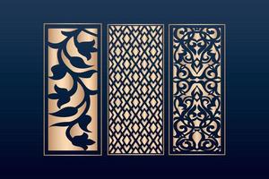 elementos decorativos padrão de bordas de moldura de borda arquivos de padrão islâmico dxf modelo de painel de corte a laser, arquivos cnc vetor