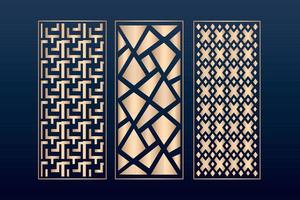 elementos decorativos padrão de bordas de moldura de borda arquivos de padrão islâmico dxf modelo de painel de corte a laser, arquivos cnc vetor