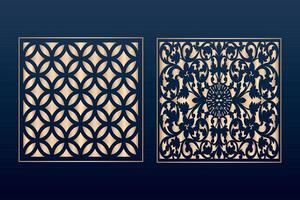 modelos de painel ornamental de corte a laser definir padrões de bordas de renda decorativa vetor elementos decorativos padrão de bordas de moldura arquivos de padrão islâmico arquivos de modelo de painel de corte a laser dxf arquivos cnc