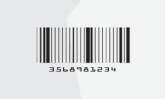 ícone de vetor de código de barras para número de identificação do produto ou marca para embalagem