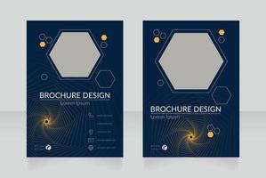 tecnologia cibernética para design de folheto em branco de negócios. modelo definido com espaço de cópia de texto. coleção de relatórios corporativos pré-fabricados. 2 páginas de papel editáveis vetor