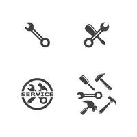 modelo de design de ilustração de ícone de vetor de ferramentas de serviço