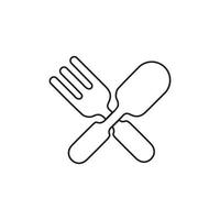 design de ícone de garfo, faca e colher vetor