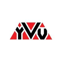 design de logotipo de letra de triângulo yvv com forma de triângulo. monograma de design de logotipo de triângulo yvv. modelo de logotipo de vetor triângulo yvv com cor vermelha. logotipo triangular yvv logotipo simples, elegante e luxuoso. vv