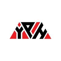 yph design de logotipo de letra de triângulo com forma de triângulo. monograma de design de logotipo de triângulo yph. modelo de logotipo de vetor de triângulo yph com cor vermelha. logotipo triangular yph logotipo simples, elegante e luxuoso. yph