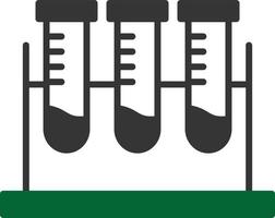 tubo de ensaio glifo duas cores vetor