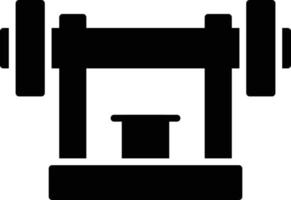 ícone de glifo de máquina de ginástica vetor