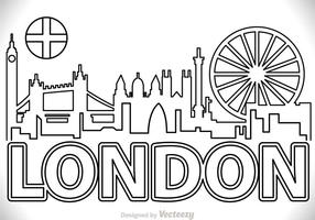 London City Scape Outline Vector