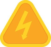 ícone plano de risco elétrico vetor