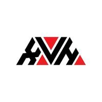 design de logotipo de letra de triângulo xvh com forma de triângulo. monograma de design de logotipo de triângulo xvh. modelo de logotipo de vetor de triângulo xvh com cor vermelha. xvh logotipo triangular logotipo simples, elegante e luxuoso. xvh