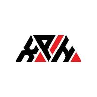 xph design de logotipo de letra triângulo com forma de triângulo. monograma de design de logotipo de triângulo xph. modelo de logotipo de vetor de triângulo xph com cor vermelha. xph logotipo triangular logotipo simples, elegante e luxuoso. xph