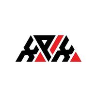 xpx design de logotipo de carta triângulo com forma de triângulo. monograma de design de logotipo de triângulo xpx. modelo de logotipo de vetor de triângulo xpx com cor vermelha. xpx logotipo triangular logotipo simples, elegante e luxuoso. xpx
