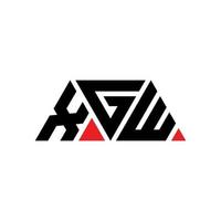 design de logotipo de letra de triângulo xgw com forma de triângulo. monograma de design de logotipo de triângulo xgw. modelo de logotipo de vetor de triângulo xgw com cor vermelha. xgw logotipo triangular simples, elegante e luxuoso. xgw