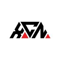 design de logotipo de letra de triângulo xcn com forma de triângulo. monograma de design de logotipo de triângulo xcn. modelo de logotipo de vetor de triângulo xcn com cor vermelha. xcn logotipo triangular logotipo simples, elegante e luxuoso. xcn