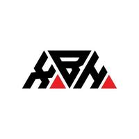 design de logotipo de letra de triângulo xbh com forma de triângulo. monograma de design de logotipo de triângulo xbh. modelo de logotipo de vetor de triângulo xbh com cor vermelha. xbh logotipo triangular logotipo simples, elegante e luxuoso. xbh