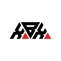 design de logotipo de letra de triângulo xbx com forma de triângulo. monograma de design de logotipo de triângulo xbx. modelo de logotipo de vetor de triângulo xbx com cor vermelha. xbx logotipo triangular logotipo simples, elegante e luxuoso. xbx