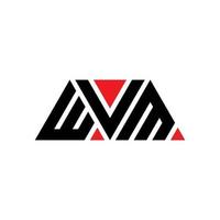 design de logotipo de letra triângulo wvm com forma de triângulo. monograma de design de logotipo de triângulo wvm. modelo de logotipo de vetor de triângulo wvm com cor vermelha. logotipo triangular wvm logotipo simples, elegante e luxuoso. wvm