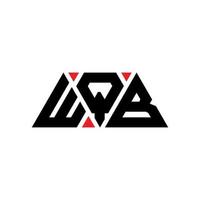 design de logotipo de letra triangular wqb com forma de triângulo. monograma de design de logotipo de triângulo wqb. modelo de logotipo de vetor de triângulo wqb com cor vermelha. logotipo triangular wqb logotipo simples, elegante e luxuoso. wqb