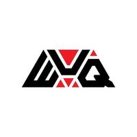 design de logotipo de letra triangular wuq com forma de triângulo. monograma de design de logotipo de triângulo wuq. modelo de logotipo de vetor wuq triângulo com cor vermelha. logotipo triangular wuq logotipo simples, elegante e luxuoso. wuq