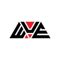 design de logotipo de letra triangular wue com forma de triângulo. monograma de design de logotipo de triângulo wue. modelo de logotipo de vetor wue triângulo com cor vermelha. logotipo triangular wue logotipo simples, elegante e luxuoso. wue