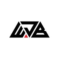 design de logotipo de letra triângulo wjb com forma de triângulo. monograma de design de logotipo de triângulo wjb. modelo de logotipo de vetor de triângulo wjb com cor vermelha. logotipo triangular wjb logotipo simples, elegante e luxuoso. wjb